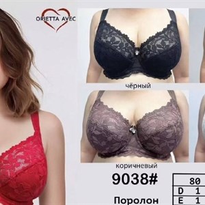 Бюстгальтеры ORIETTA AVEC 9038 оптом — 5 цветов, размеры 80–100