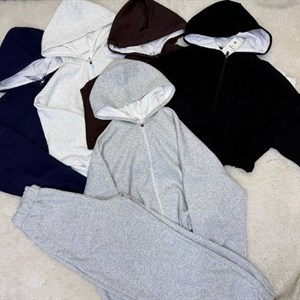 Женский спортивный костюм-двойка в стиле casual — 5 расцветок