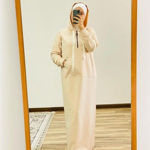       Худи платья С замком на груди подходит для