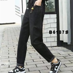Модель 6187 Джинсы варёные стрейч На Осень Высокая