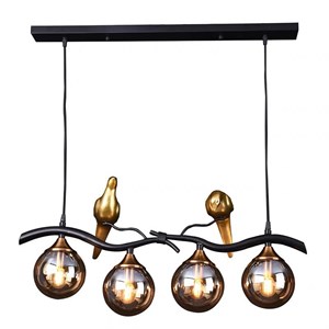 В наличии Голуби 4 Е27 Цвет латунь и черный