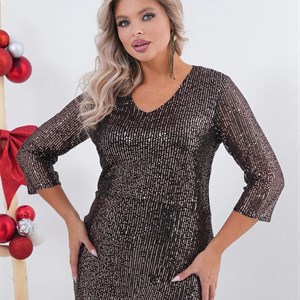 Платье из пайетки Обволакивающее платье из пайетки