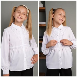 Модные и элегантные школьные блузки в новой коллекции
