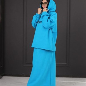 Юбочная двойка ESSENTIALS Худи свободного кроя посадка