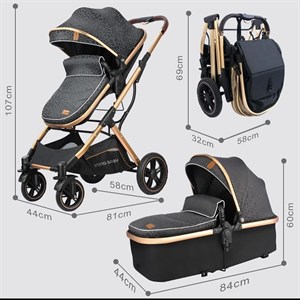 Коляска зима лето Iningbaby Коляска очень легкая для