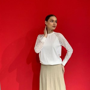 Aselim brand Блуза с гипюром Ткань лапша гипюр Размеры
