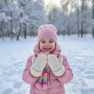 Мягкие детские варежки - идеальный зимний аксессуар