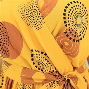 Длинный сарафан Валерия из штапеля с ярким принтом