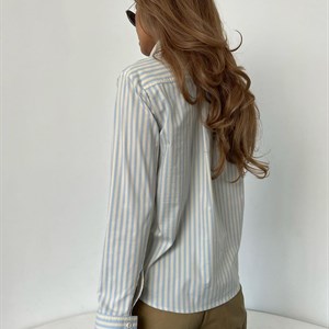  Новинка Крутая базовая рубашка в полоску арт 1188