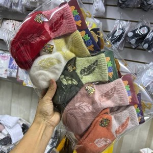 Детские носочки из альпака оптом — теплые, 4–8 лет, упаковка 10 штук