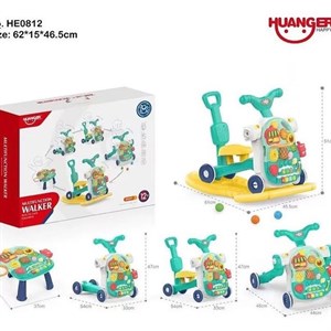 Набор 5в1 Качалка Толкач Самокат Толокар Столик Собирайте