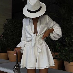 Стильная двойка Ткань льен Размер S M но подойдет