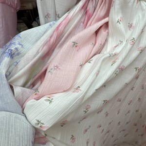 Летние корсеты на шнуровке TALANTOVA collection, 100% хлопок — айвори, розовый, принт вишенки и цветы