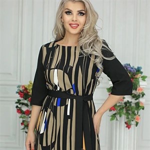 Комбинированное платье Мэнди из ткани Барби на каждый