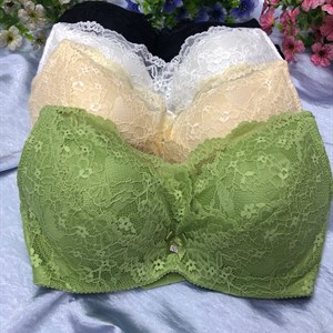 Оптовый кружевной бюстгальтер FNNISS с тонким поролоном на косточках, чашка B (75/80/85) — 3 шт в упаковке