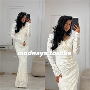 Нарядное платье из кружева макси - Белое чудо для любого случая