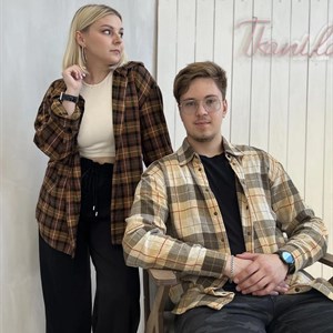 Фуле Клетка рубашечная Ширина 150см Состав 100 хб