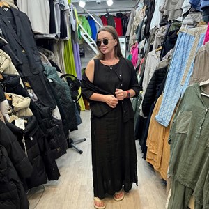 Нет в наличии Сарафан изо Льна Длина maxi Накидка