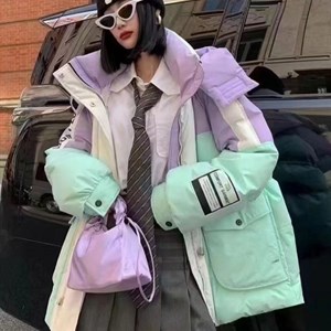 Модель 811 Комбинированная куртка Зима Интересное