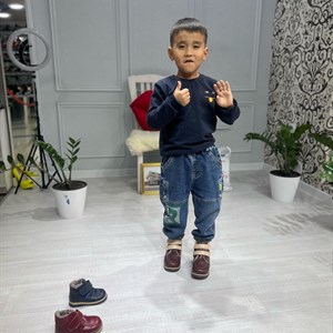 Шикарные ботинки для детей Натуральная кожа с натуральным