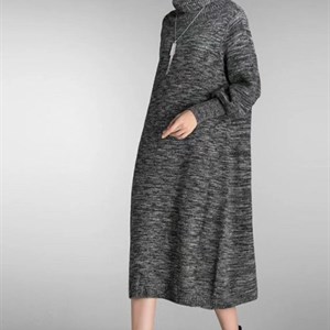 Модель 87836 Шерстяное платье свободный силуэт прекрасно