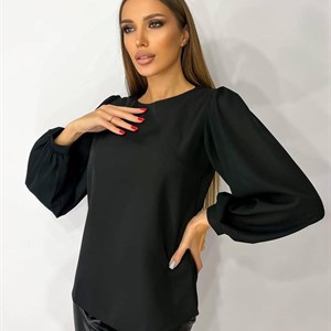 Хит продаж Блузка с разрезом на спине BLACK WHITE