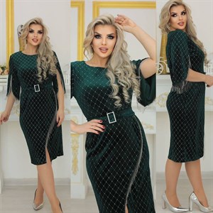 Платья Люрекс ткань Велюр Люрекс Качество цвет синий