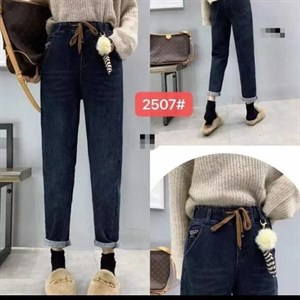 Модель 2507 Джинсы Осень Из вареной ткани стрейч Высокая