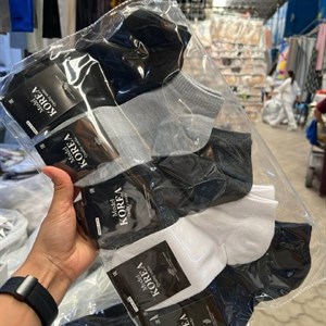 Носки оптом однотонные короткие 41–45 (упаковка 10 шт) — доставка по регионам