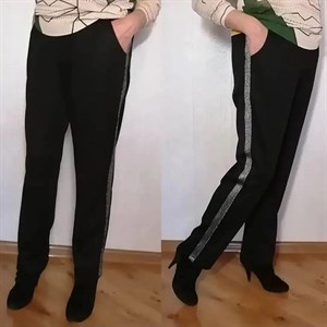 Модель 7037 Классические брючки из трикотажной ткани