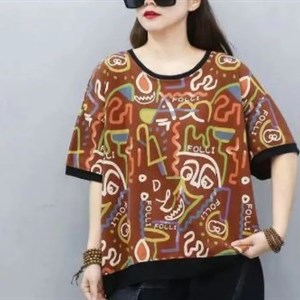 Модель 10031 Футболка трикотаж Три цвета Размер оверсайз