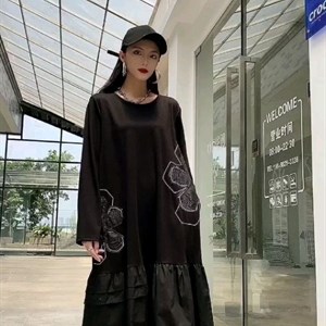 Модель 9272 Эффектная модель платья из трикотажного