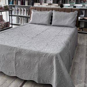 Двуспальное покрывало большого размера - Хлопковое стеганое покрывало с наволочками