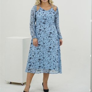 Новинка Нежное шифоновое платье в необычном варианте