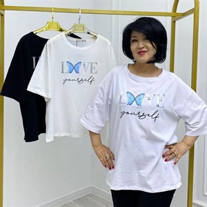 Футболка Бабочка ткань фулайкра цвет Белый Айвори