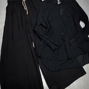 New collection Брючки льняные и легкая рубашка свободного