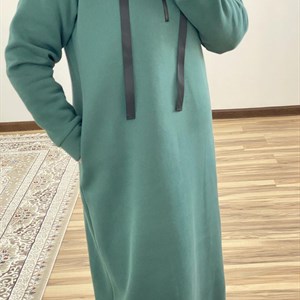       Теплые худи платья на груди рабочий замок  