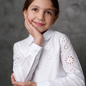  Рубашка лён для первоклассниц Прямые поставки с