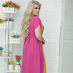 Комбинированное платье Матильда из ткани Мадагаскар