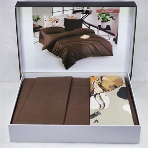 Однотонное постельное белье с акцентными наволочками