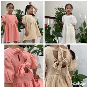 SEZIM KIDS     ТОЛЬКО ОПТОМ ПЛАТЬЯ МУСЛИН ЦЕНА со