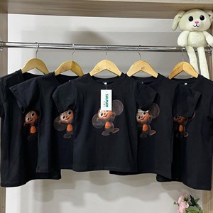 Футболки с принтом Чебурашки размеры 28 36 ткань