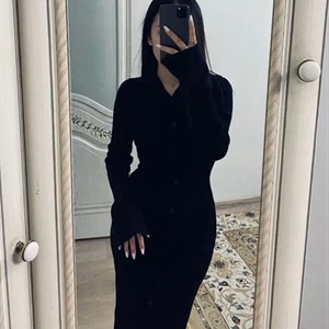 Стильное теплое платье