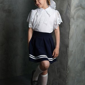 Шикарная блузка из шифона с нежным воротом имитация