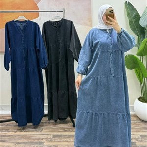 Джинсовое платье производство Турция — размеры 50–60, длина 140 см