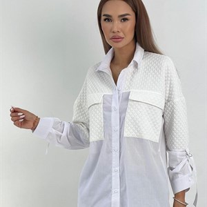  Эффектный белый цвет рубашкиоптомбишкек одеждаотпроизводителя