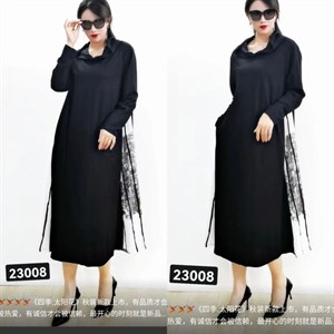 Модель 23008 Трикотажное платье с капюшоном Расклешенный