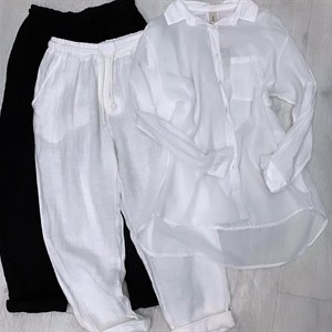 Брючки льняные и легкая рубашечка Хб Брючки 5200 сом