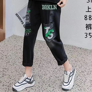 Модель 3580 Штаны трикотаж дж вставки вышивка Пояс