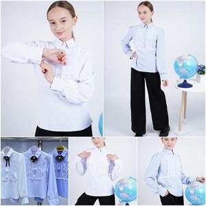 Блузка с рюшами 34 42 Ткань дубай 450сом